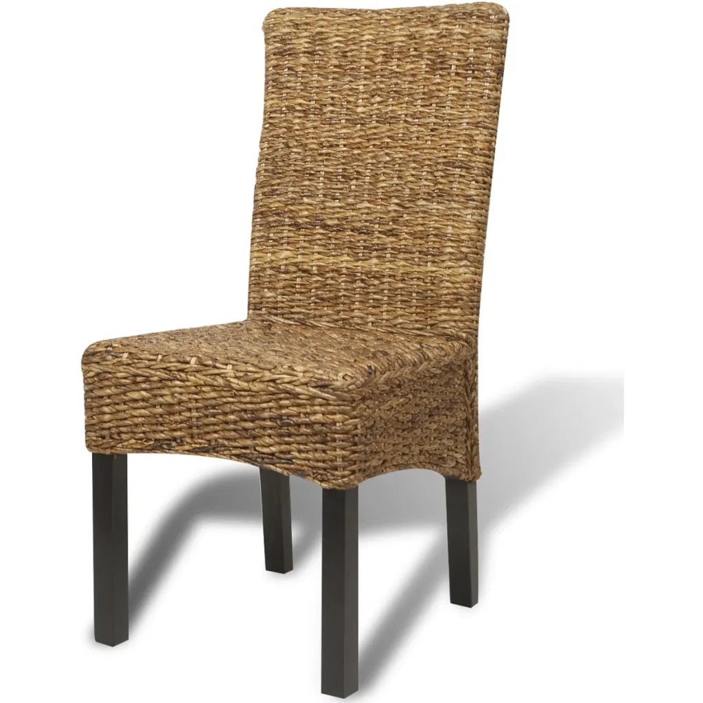 Sedie da Pranzo 2 pz in Abaca e Legno Massello di Mango cod mxl 22578