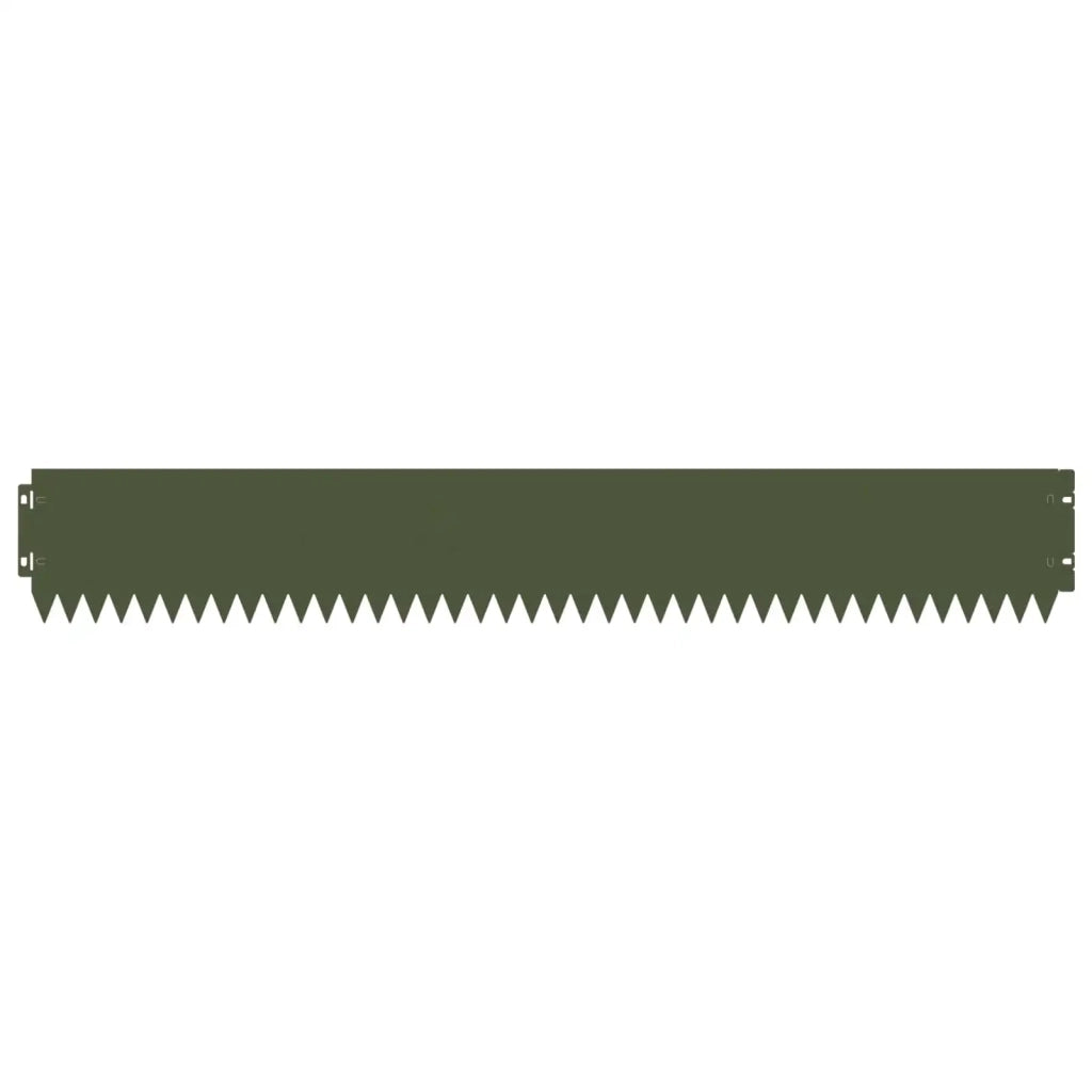 Bordura per Prato 10 pcs 103 x 15 cm Acciaio Verde Oliva 8008457