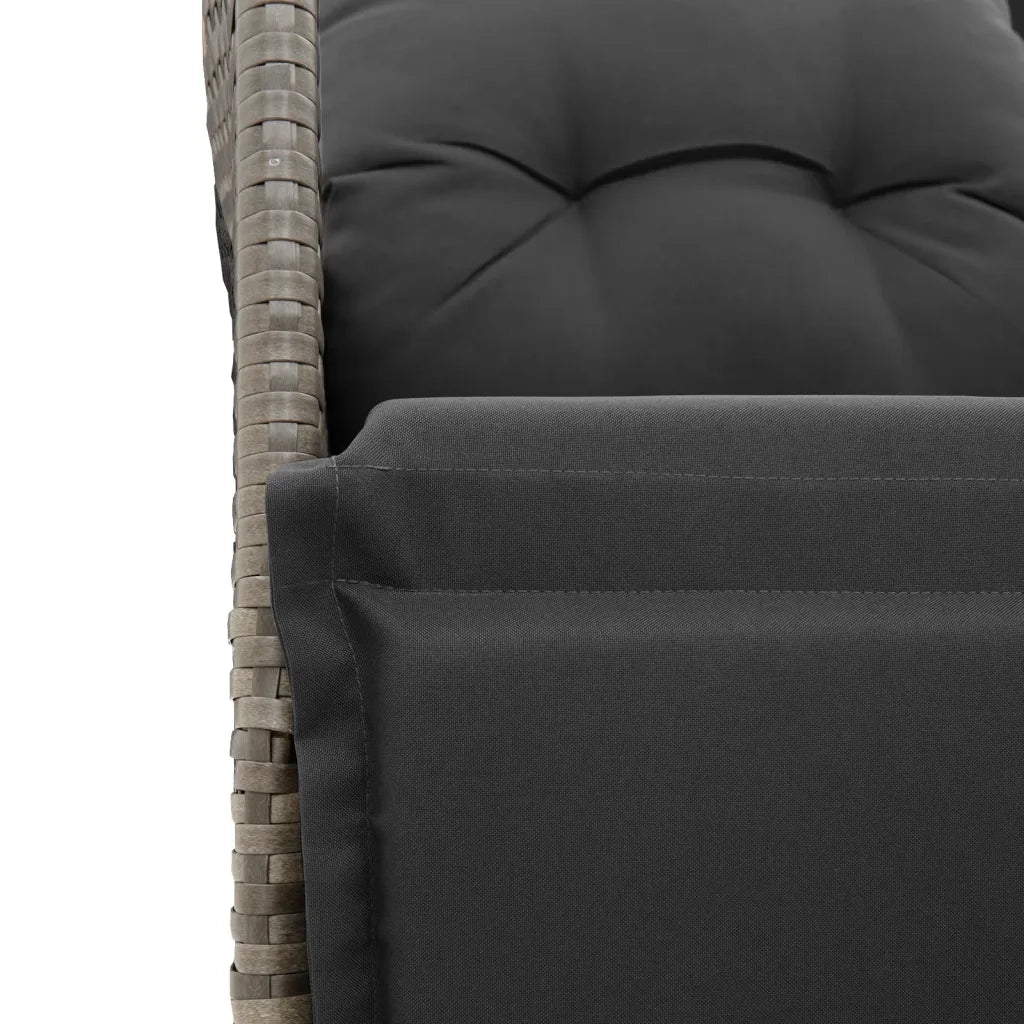 Set BistrÃ² da Giardino 11 pz con Cuscini in Polyrattan Grigio