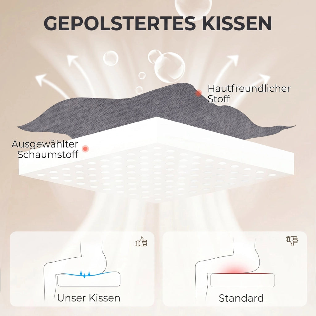 Sedia da ufficio massaggiante con schienale ergonomico ¨C zephmum ¨C Grigio