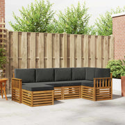 Set divano sezionale con cuscino 6 pcs Naturale e Antracite 3375082