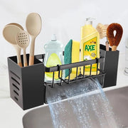 Organizzatore per stoviglie Sostegno per stoviglie - Portatile organizzatore per asciugamani da cucina con 45° rubinetto organizzatore Sostegno per asciugamani da cucina e rastrello per asciugamani e setole (nero)
