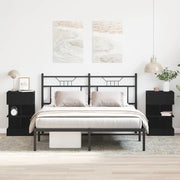 Armadio da Notte con cassetto 2 pcs Rovere Nero 40 x 35 x 65 cm 862700