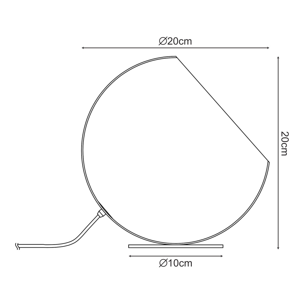 Lampada da Tavolo Lukkodso in Metallo Lampada Semisferica da Comodino Ø20 x 20 cm - Bianco lux.pro