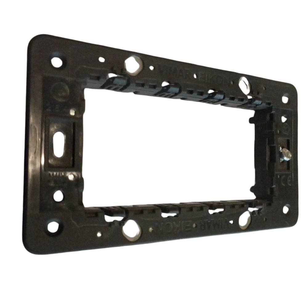 Vimar serie eikon supporto con viti plurimodulo installazione sicura e stabile *** numero posti 4 moduli, confezione 1