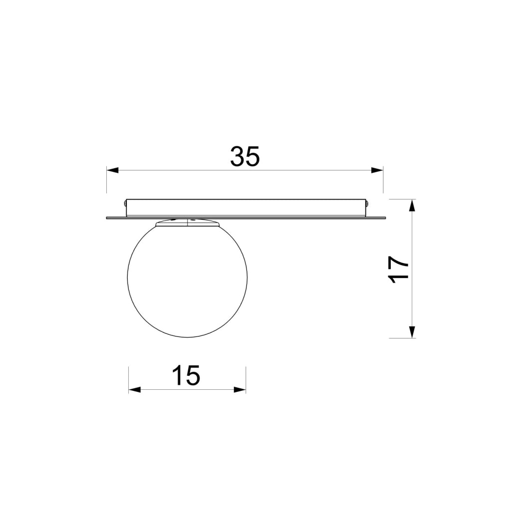Plafoniera decorativa Flat 1 luce beige E27 Luminex