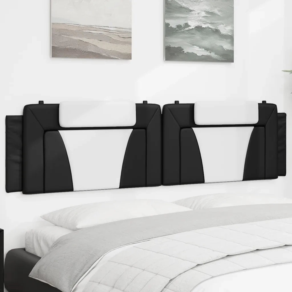Cuscino Testiera Viana Nero e Bianco 200 cm in Similpelle CFW3614284