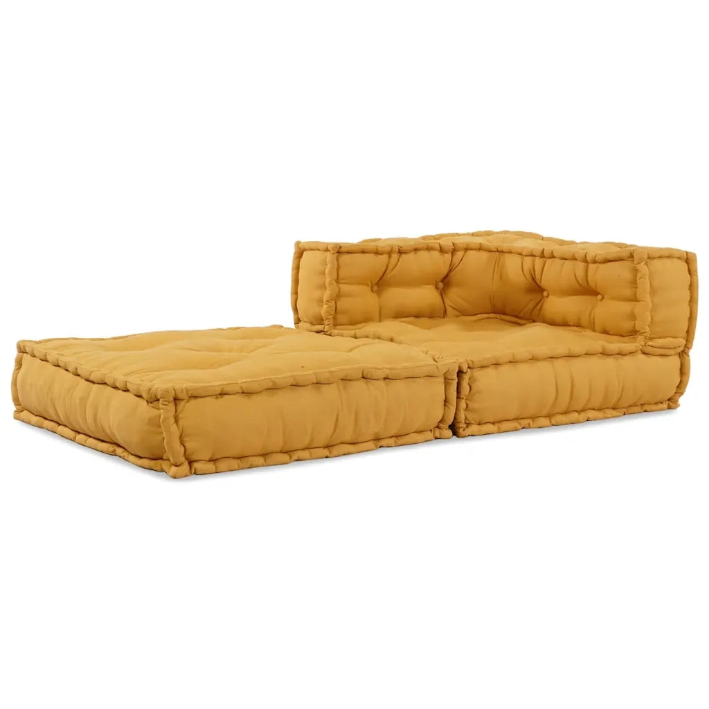 Divano Componibile Giallo 70x70x54 in Tessuto 4019037