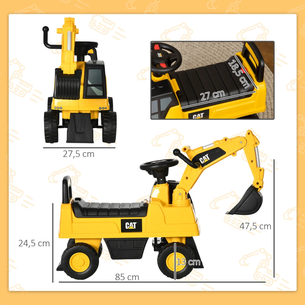 Casetta Caterpillar con Pala e Bocina ¨C Zephmum ¨C 85x27.5x47.5 cm Giallo
