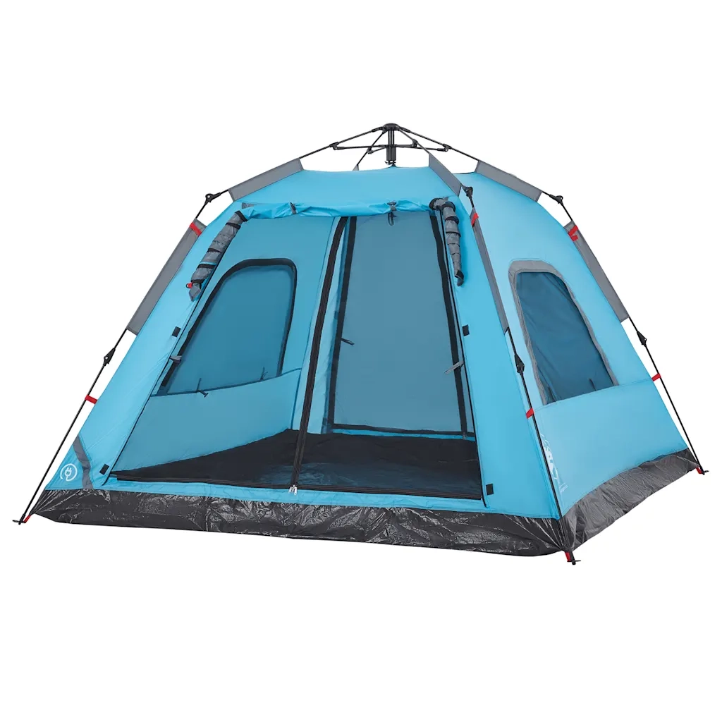 Tenda a Cupola da Campeggio 5 Persone-Tenda per Escursionismo Blu a Rilascio Rapido 991777