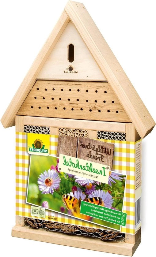 Insecthotel per api aperte - aiuto per nidificare e sopravvivere invernale per api e vespae.