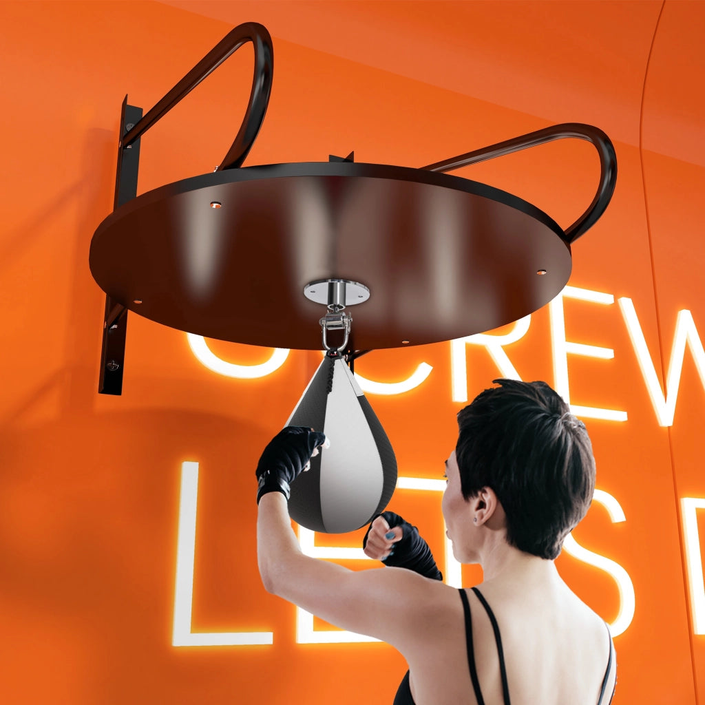Sacco da boxe per adulti con base rotante 360¡ã ¨C zephmum ¨C nero e bianco