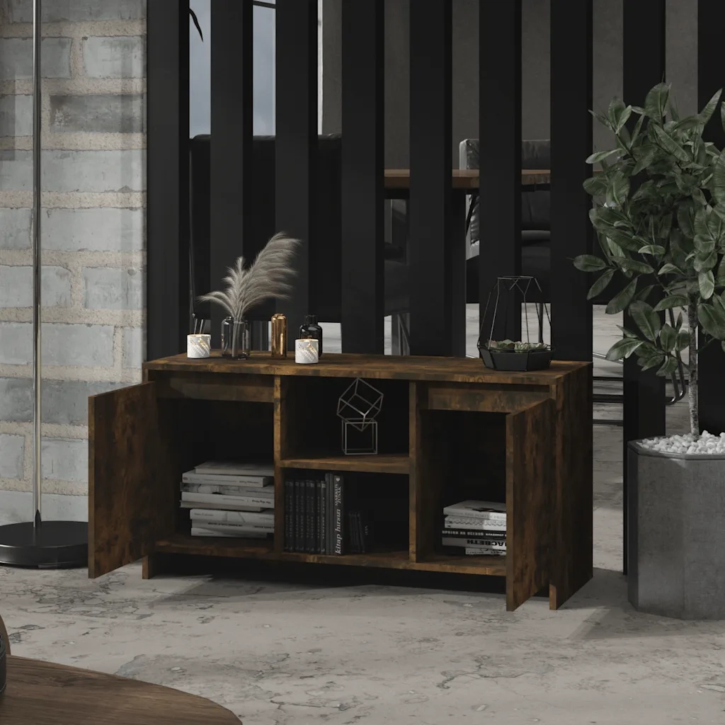 Mobile Porta TV Rovere Fumo 102x37,5x52,5 cm in Truciolato