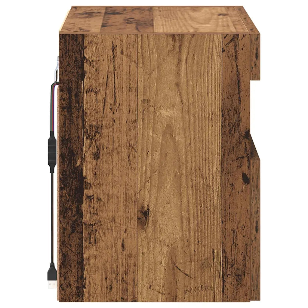 Mobiletti TV da Parete 2 pcs Legno vecchio 40 x 30 x 40 cm 882972