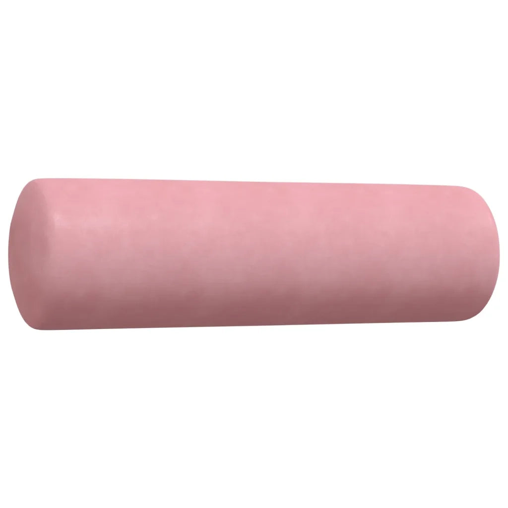 Set di Divani 4 pz con Cuscini e Rinforzi rosa in Velluto