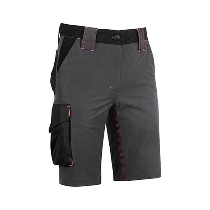 U-Power WFU196GF Mercury Lady Bermuda da Lavoro Donna Stretch Idrorepellente 86% Nylon 14% Spandex colore Grigio Fucsia