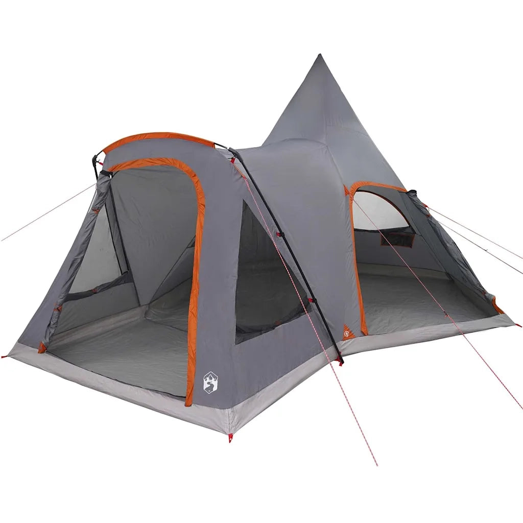 Tenda Teepee per 5 Persone con tetto Grigio e arancione 42004001