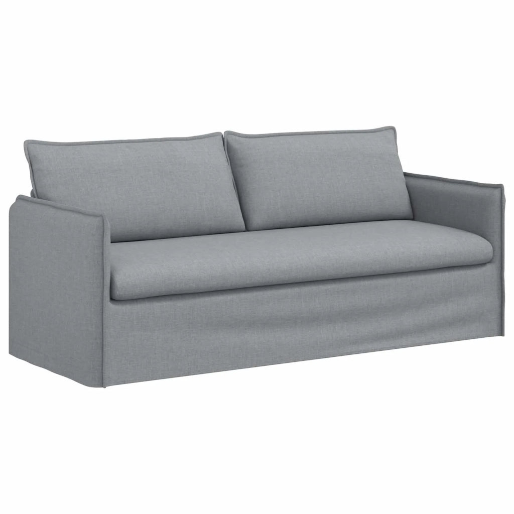Divano Grigio chiaro 196 x 82 x 85 cm Tessuto
