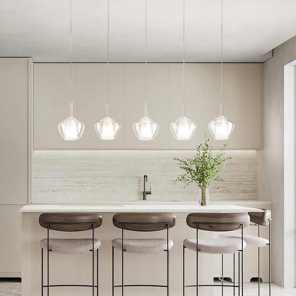 Vetro Borosilicato Contemporaneo Rain Trasparente D20 Senza Rosone