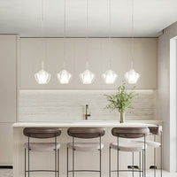 Vetro Borosilicato Contemporaneo Rain Trasparente D20 Senza Rosone