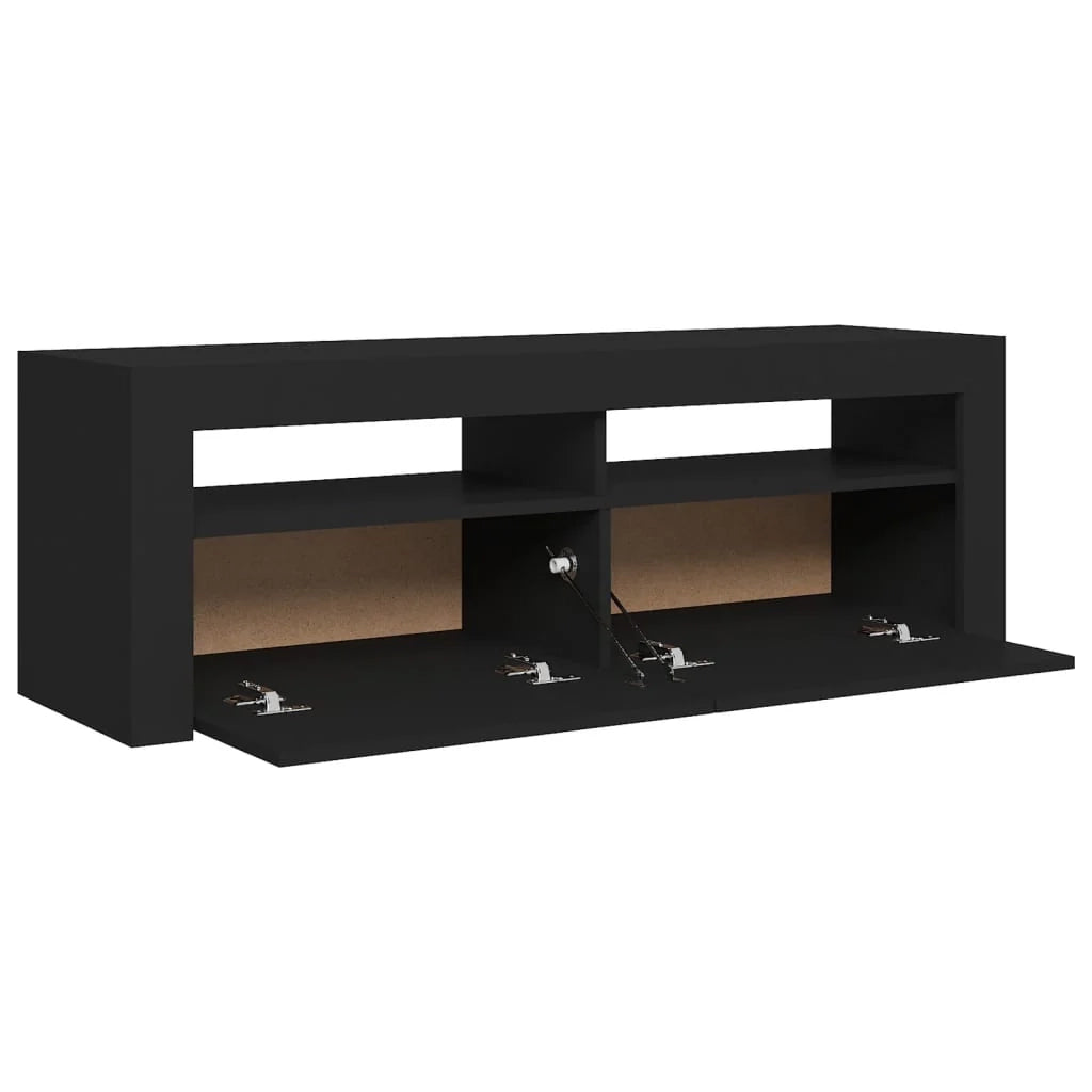 Mobile TV multimediale scaffale TV credenza mobile TV sala da pranzo soggiorno camera da letto con luci LED 120 x 35 x 40 cm nero 02_0026527