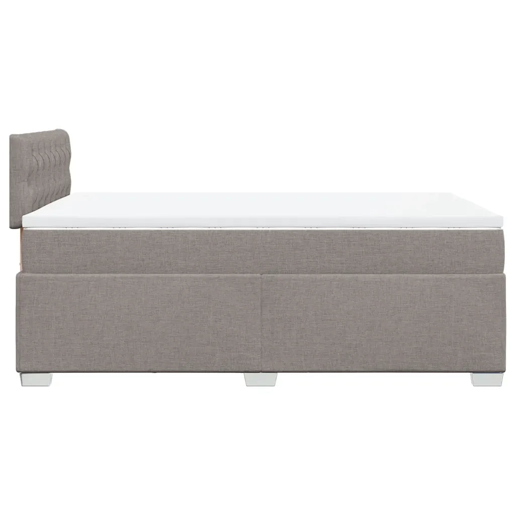 Giroletto a Molle con Materasso Tortora 120x200 cm in Tessuto