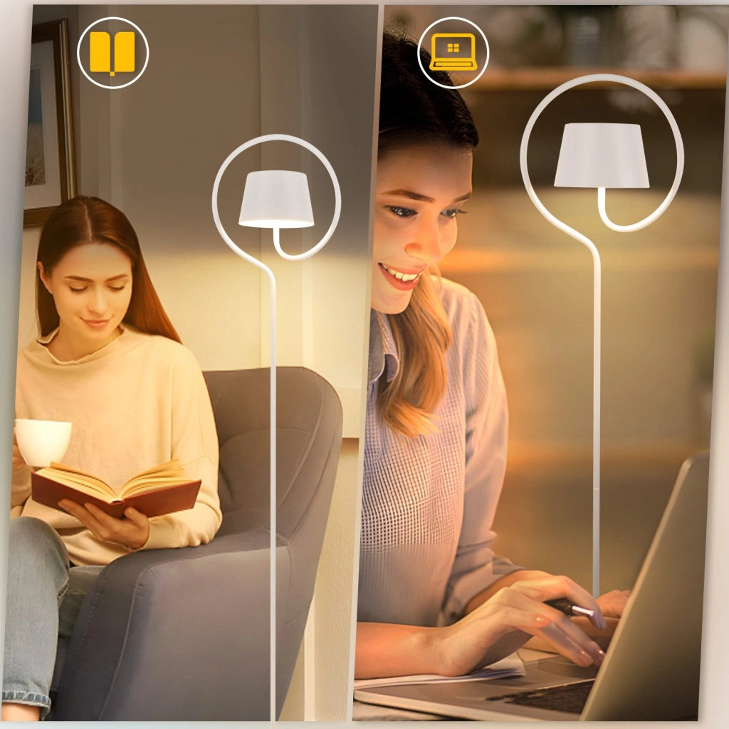 ZMH Lampada da terra LED solare da esterno senza fili dimmerabile touch 120cm per soggiorno