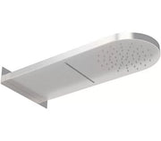 Soffione doccia a parete 50x20 in acciaio INOX spazzolato a 2 funzioni