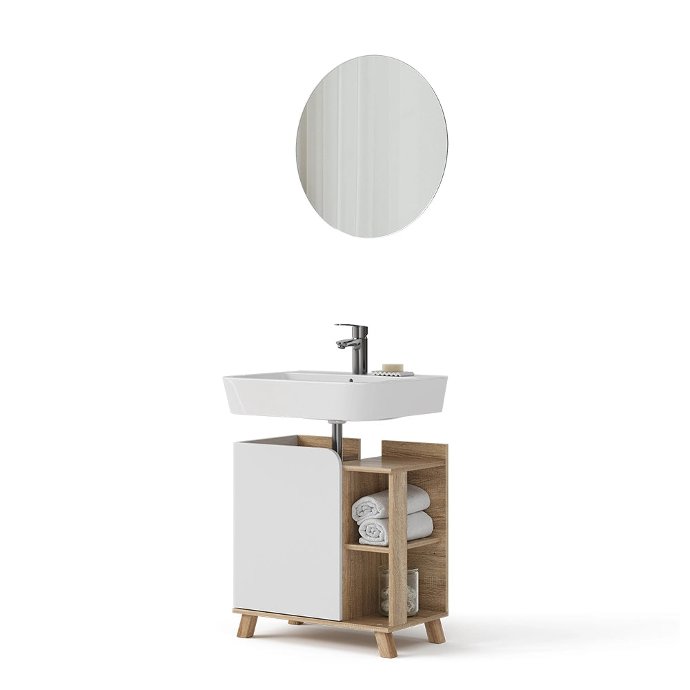 Vicco Set di mobili da bagno Sonoma/Bianco 2 parti