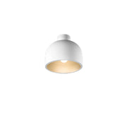 Plafoniera Nordica Yelmo Metallo Bianco Oro 1 Luce E27 Ip20