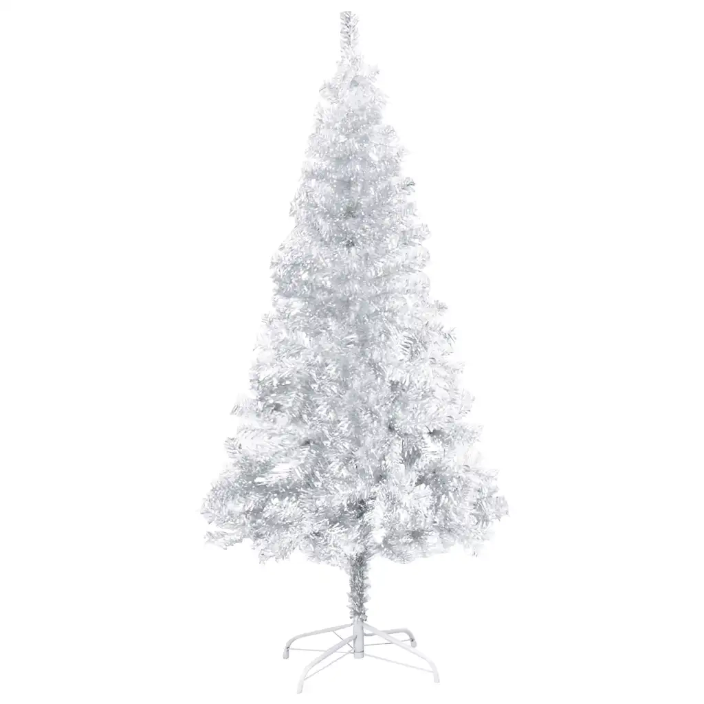 Albero di Natale Preilluminato con Palline Argento 120 cm PET 3077608
