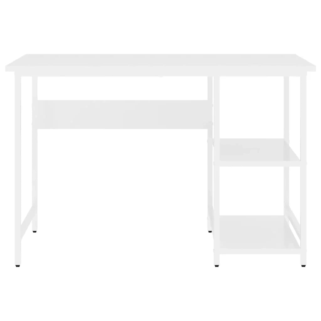 Scrivania per computer postazione di lavoro mobile per computer studio per computer 105 x 55 x 72 cm MDF e metallo bianco 02_0023709