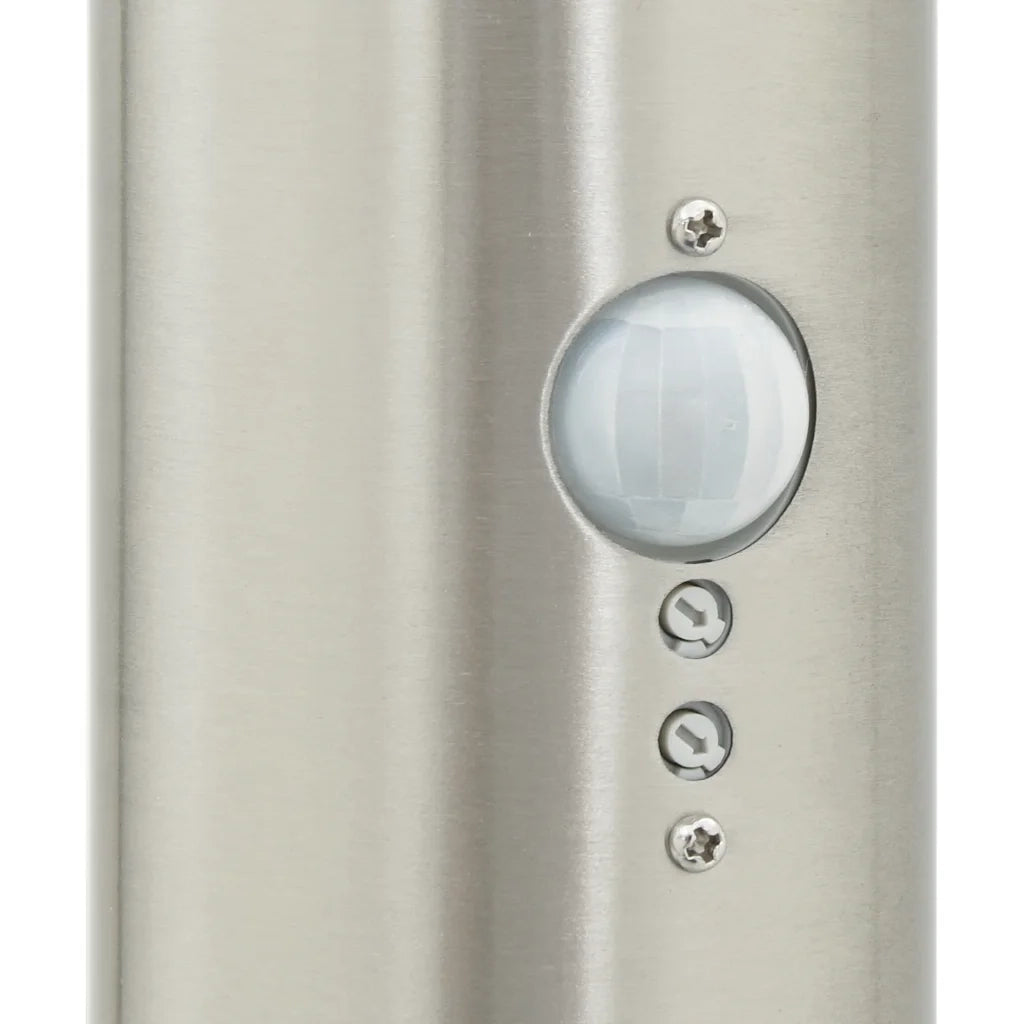 Lampada a paletto con sensore e presa 80 cm Acciaio Inox IP44 4006107