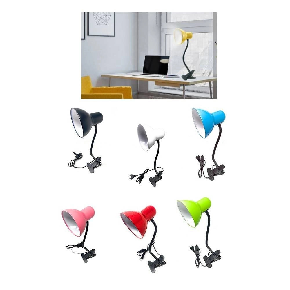 Trade Shop - Lampada Snodabile Da Scrivania Luce Tavolo Braccio Flessibile Orientabile Pinza -
