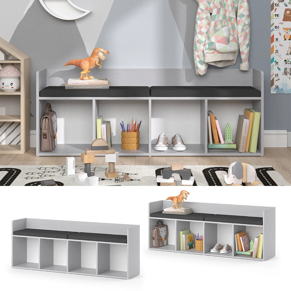 Vicco Scaffale per bambini Grigio chiaro 142.4 x 53.4 cm 4 scomparti