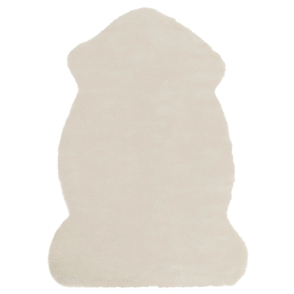 Moderna Pelliccia Sintetica di Coniglio Morbida 60 x 90 cm Color Beige