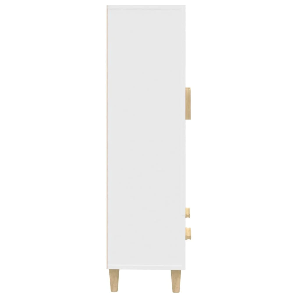 Credenza buffet cassettiera mobile contenitore organizer cucina soggiorno soggiorno alto 70 x 31 x 115 cm derivati ​​del legno bianco 02_0032760