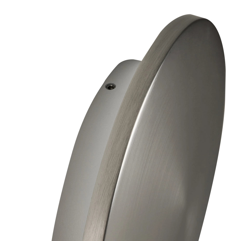 Set di 2 applique da esterno a LED rotonde per illuminazione d'accento, IP65, alluminio argento, design moderno