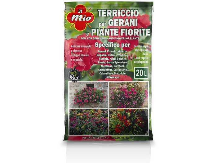 terriccio per gerani e piante fiorite lt. 20 cod:ferx.vit52742