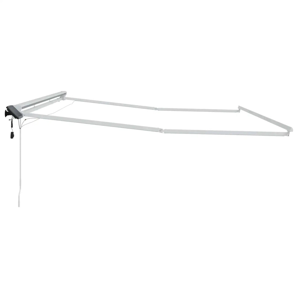 Cornice per Tenda Manuale con LED Bianco 4,5 × 3,5 m Alluminio