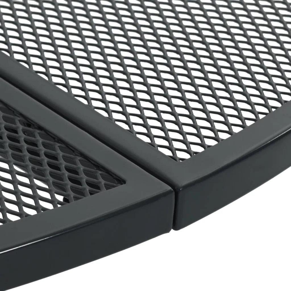 vidaXL Tavolo Patio Rotondo Antracite Ø110x72,5 cm Acciaio Verniciato
