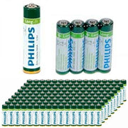 Trade Shop - 144 X Batterie Pile Ministilo Philips Zinco Carbon Longlife Batteria Aaa R3 1,5v -