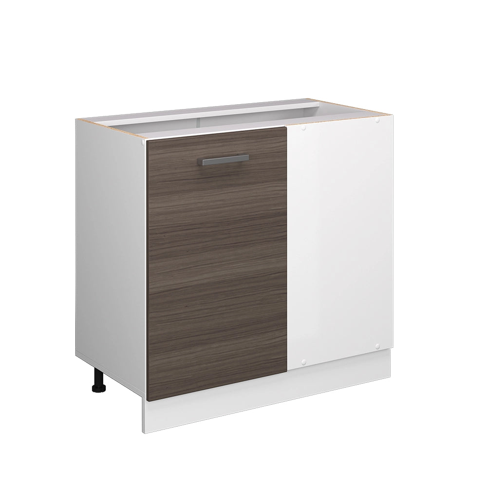 Mobile ad angolo cucina R-Line Grigio nobile/Bianco 86 cm senza piano di lavoro Vicco