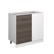 Mobile ad angolo cucina R-Line Grigio nobile/Bianco 86 cm senza piano di lavoro Vicco