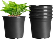 10 pezzi di vaso di plastica per piante 16cm Vaso di piante spesso Contenitore per piante Interno Piantina (Nero)