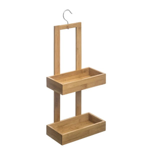 Mensola doccia a 2 ripiani in bamb√π ‚Äì 61,2√ó26,1√ó13 cm