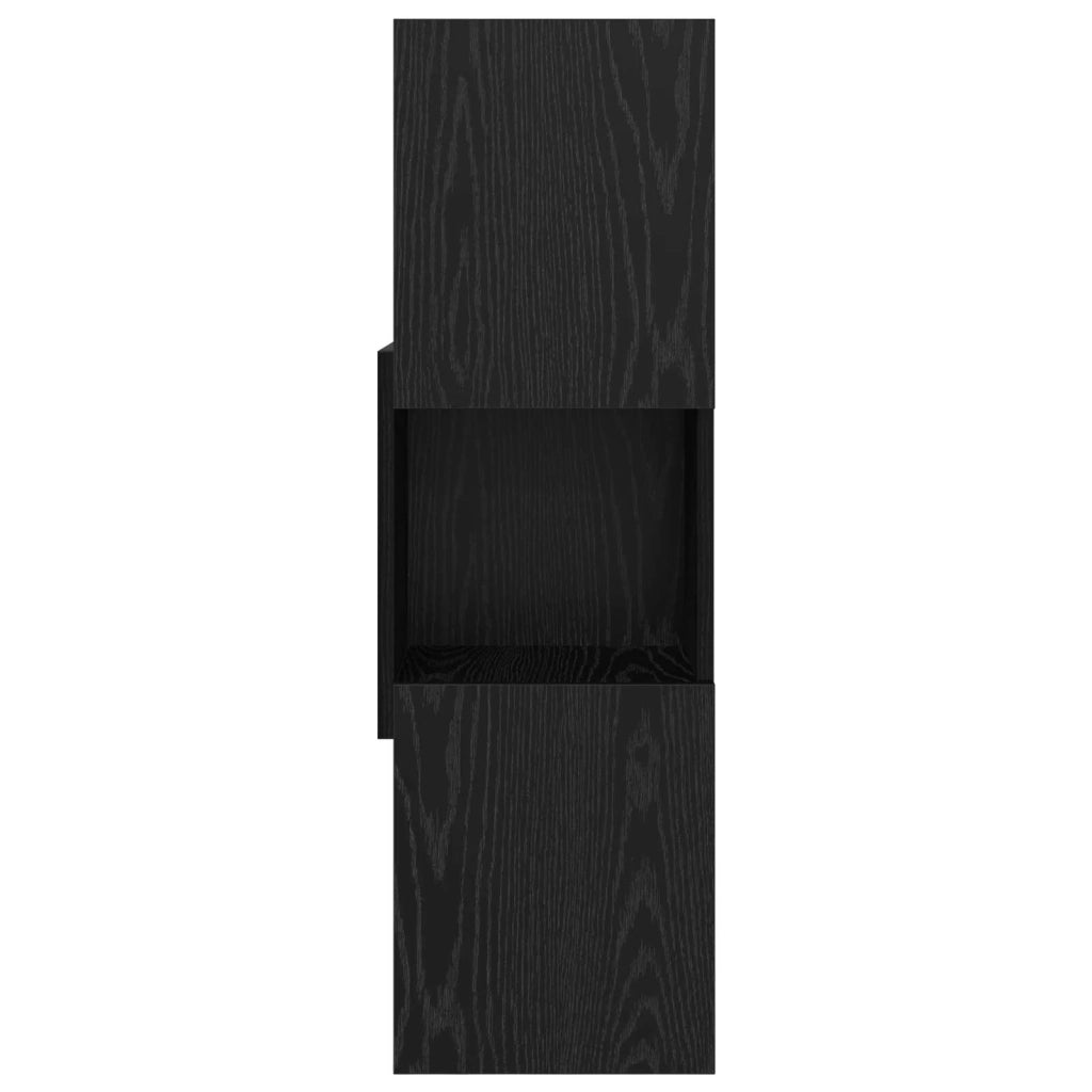 Mobile angolare 30,5x30x95cm Legno ingegnerizzato Rovere Nero 889830
