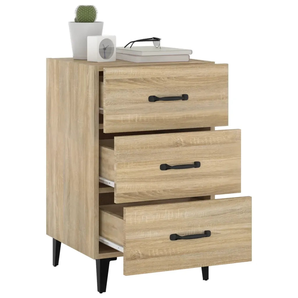 Comodino Rovere Sonoma 40x40x66 cm in Legno Multistrato cod mxl 31131