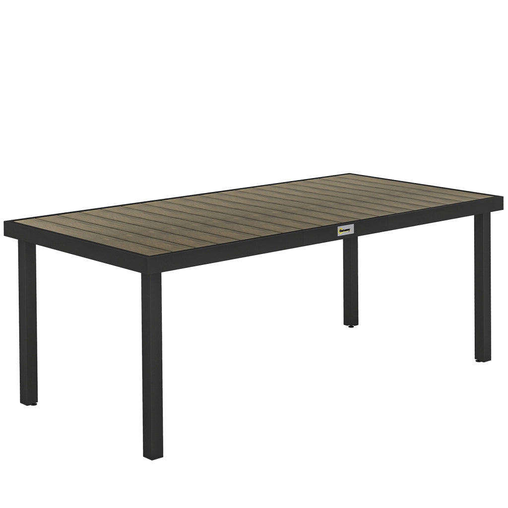 Tavolo da giardino per 8 persone tavolo da esterno tavolo da salotto impermeabile 190 x 90 x 74 cm legno naturale