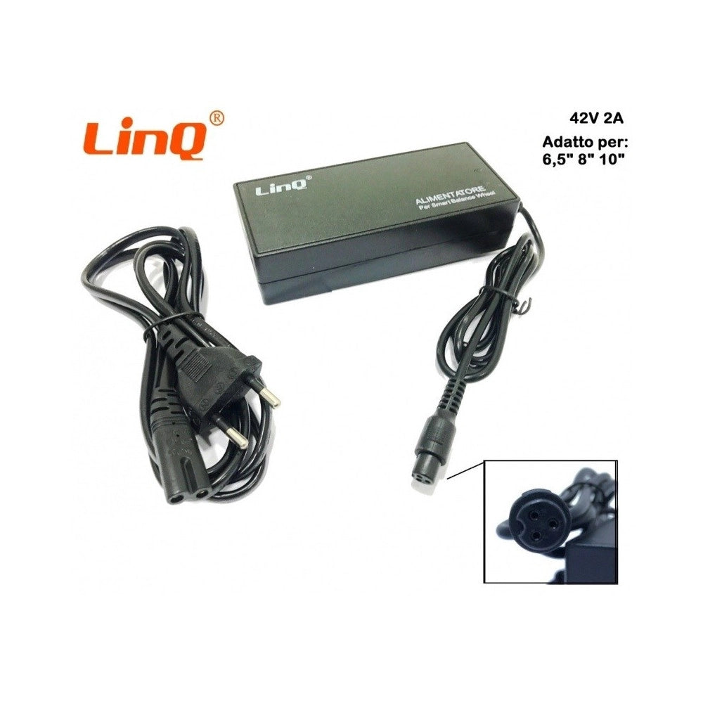 Trade Shop - Alimentatore Caricabatteria Smart Balance Hoverboard Output 42 V 2 Ahm -